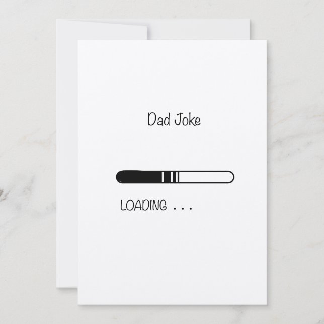 Dad joke Customisable Flat Card  (Front)