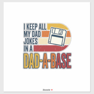 Dad Joke Dad-A-Base Retro Funny Father Vector Desi