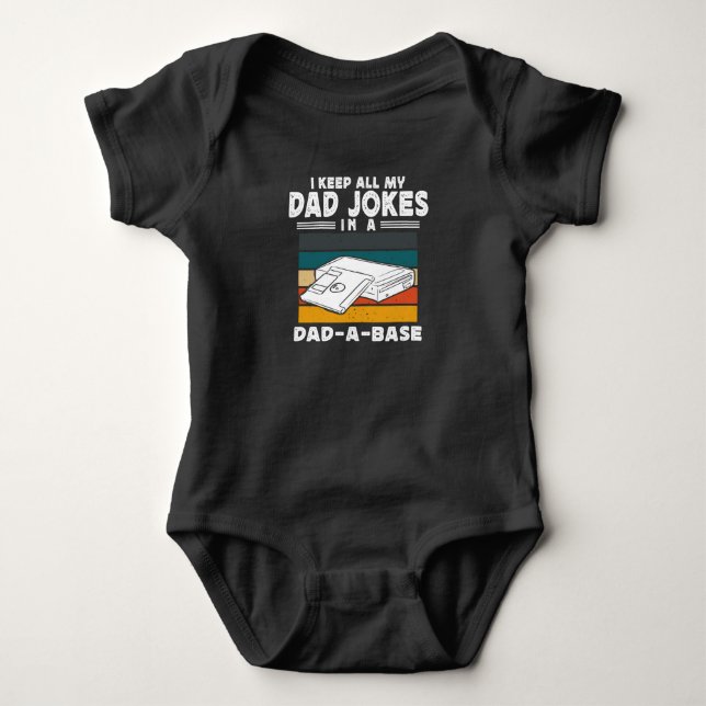 Dad Joke Data Scientist Pun Computer Science Baby Bodysuit (Front)