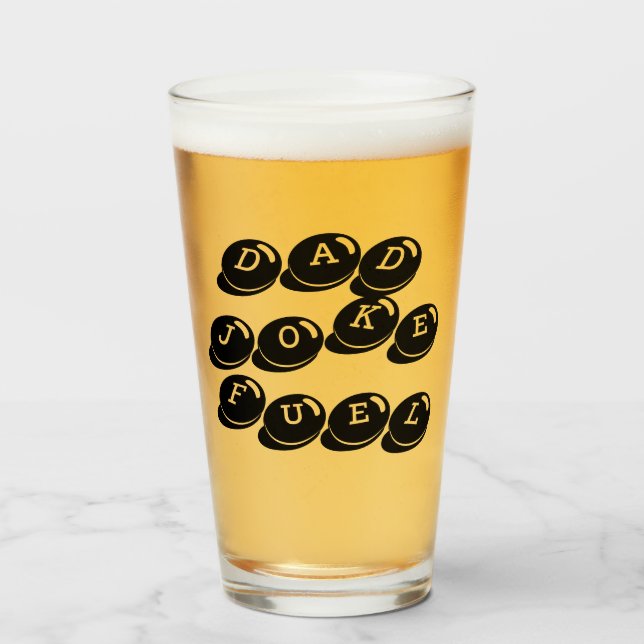 Dad Joke Fuel – Candy Funny Gift for Father Glass (Front Filled)