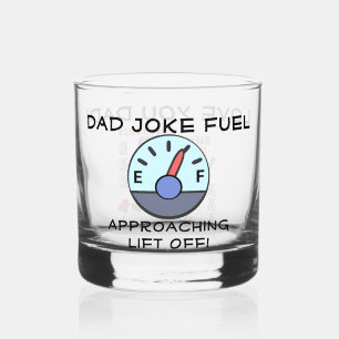 "Dad Joke Fuel" Customisable  Whiskey Glass