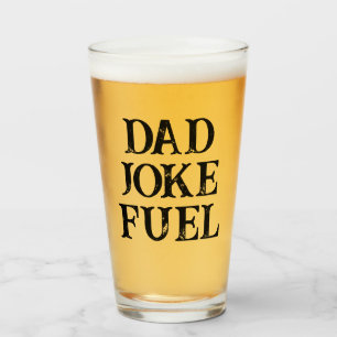 Dad Joke Fuel – Grunge Classic Gift for Father Glass