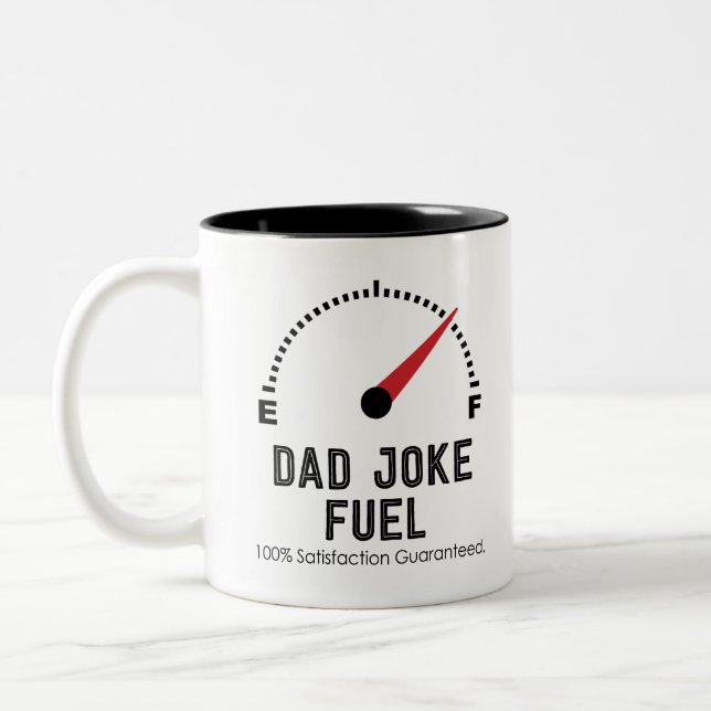 dad joke fuel Two-Tone coffee mug (Left)