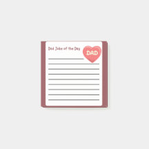 Dad Joke of the Day" Father's Day Post-It Note