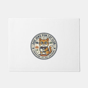 Dad Joke Pun Cat Cat Graphic Tee Art - Dad Joke Pu Doormat