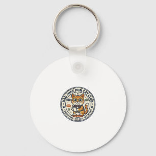 Dad Joke Pun Cat Cat Graphic Tee Art - Dad Joke Pu Key Ring