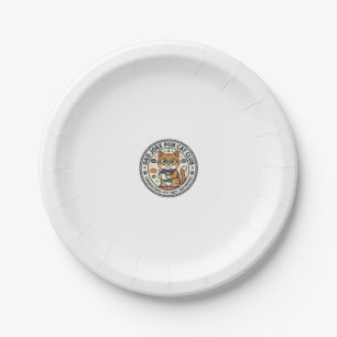 Dad Joke Pun Cat Cat Graphic Tee Art - Dad Joke Pu Paper Plate