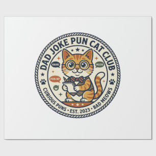 Dad Joke Pun Cat Cat Graphic Tee Art - Dad Joke Pu Wrapping Paper