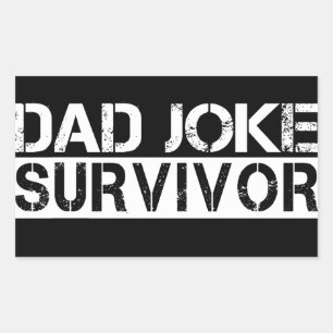Dad Joke Survivor Funny Father’s Day Rectangular Sticker