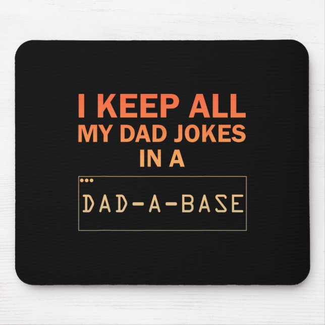 Dad Jokes Design For Men Dad Database Dad Joke Lov Mouse Mat (Front)