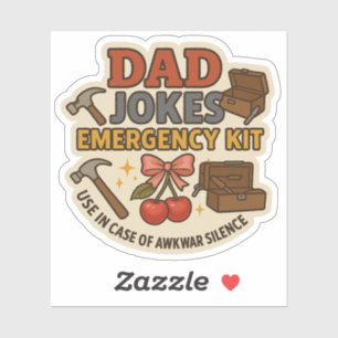 Dad Jokes Emergency Kit Father's Day Sticker
