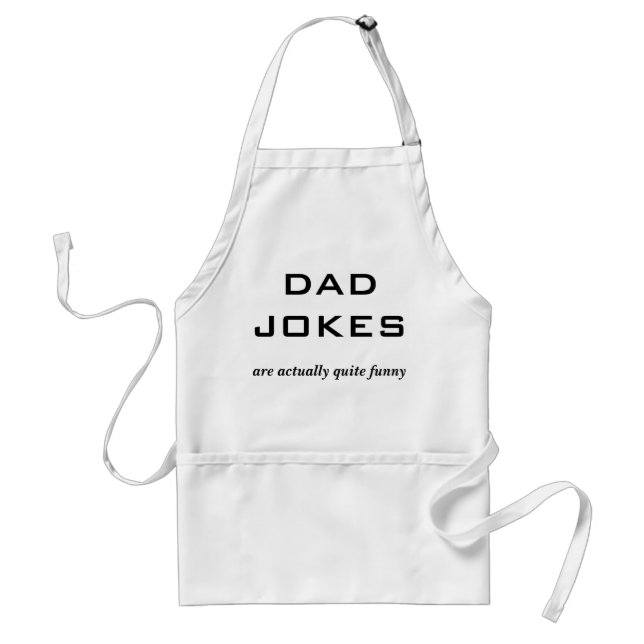 Dad Jokes Funny Humour Simple Minimalist Standard Apron (Front)