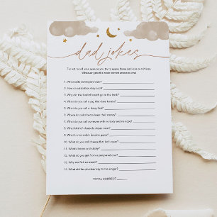 Dad Jokes Twinkle Star Baby Shower Game Card