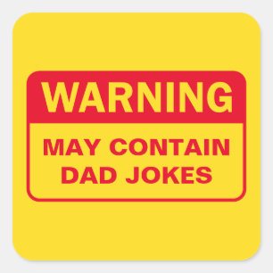 Dad Jokes Warning Label