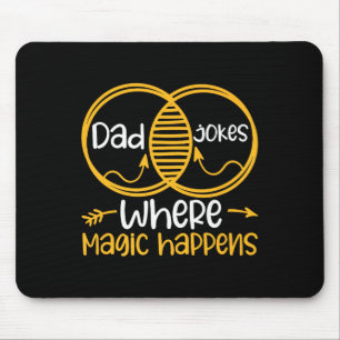 Dad Jokes Where Magic Happens Premium Mouse Mat