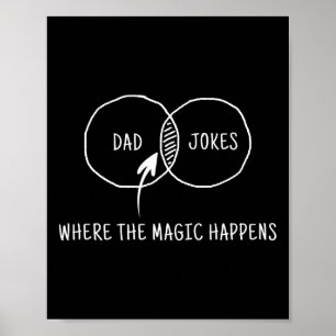 Dad Jokes Where The Magic Happens  Poster