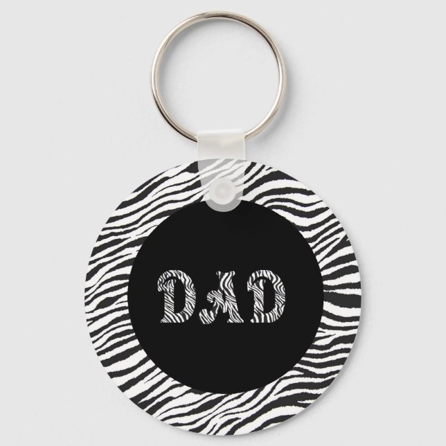 DAD KEYCHAIN -ZEBRA FRAME (Front)