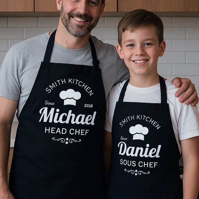 Dad & Kid Christmas Chef Apron Set (Creator Uploaded)
