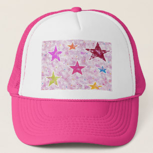Dad, kids & children abstract trucker hat  