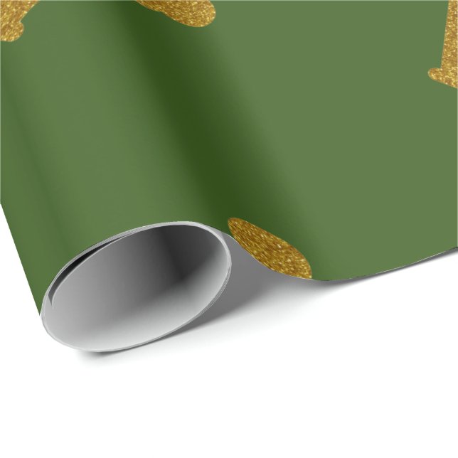 Dad King Crown Father's Day Glitter Wrapping Paper (Roll Corner)