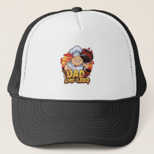 Dad  King of Bbq Grill Love Dad Fathers Day Trucker Hat