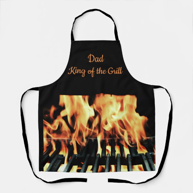 Dad King of the Grill Custom Apron (Front)
