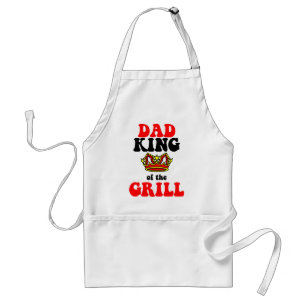 dad king of the grill fathers day standard apron