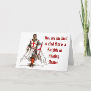 Dad - Knight in Shining Armour Thank You Card
