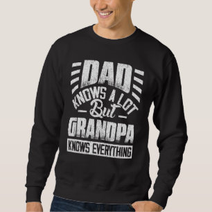 Dad Knows A Lot But Grandpa Knows Everything Papa Sweatshirt