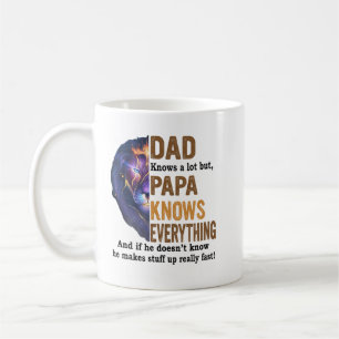 Dad knows a lot but papa knows everything shirt coffee mug
