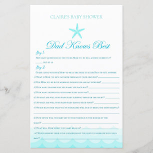 Dad Knows Best - Baby Shower Game
