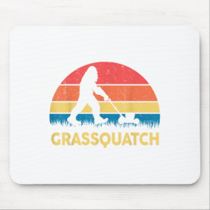 Dad Lawn Mowing Grquatch Bigfoot Mower Gift Funny Mouse Mat