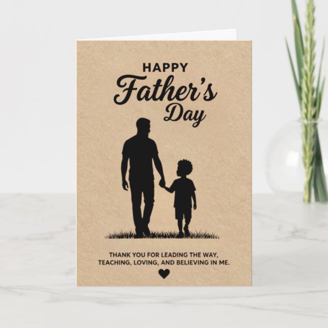Dad Leading Father's Day Card (Front)