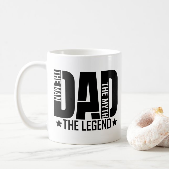 Dad Legend Man Coffee Mug (With Donut)