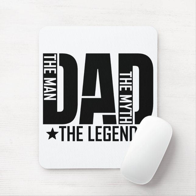 Dad Legend Man Mouse Mat (With Mouse)