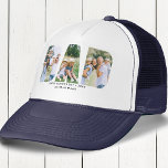 DAD Letter Cutout Photo Collage Father's Day Trucker Hat<br><div class="desc">DAD father's day hat (or edit for any occasion!) personalised with 3 of your favourite photos which are displayed in the shape of the word DAD. You can also edit all of the wording inside and out. If you have any problems getting your photos to look good in the letter...</div>