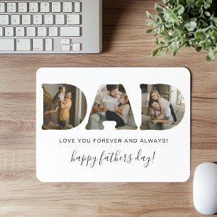 DAD Letter Photo Collage Father's Day Mouse Pad