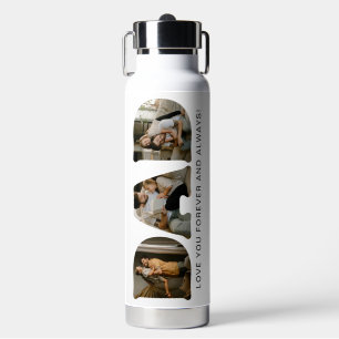 DAD Letter Photo Collage Father's Day Water Bottle
