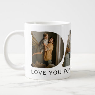 DAD Letter Photo Collage Large Coffee Mug