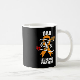 Dad Leukaemia Awareness Leopard Buffalo Plaid Fami Coffee Mug