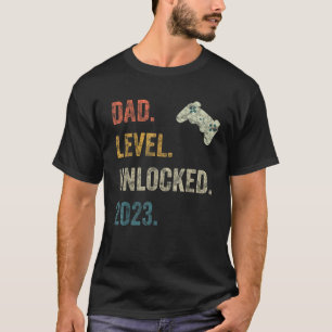 Dad Level Unlocked 2023 Gamer Pregnancy Soon To Be T-Shirt