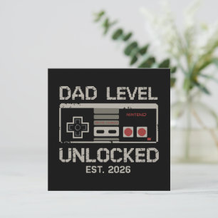 Dad Level Unlocked 2026 Soon to Be Gamer Daddy Invitation