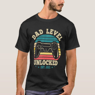 Dad Level Unlocked Est. 2021 New Dad Pregnancy Ann T-Shirt