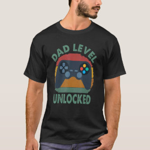 Dad Level Unlocked First Time Daddy New Dad Fathe T-Shirt