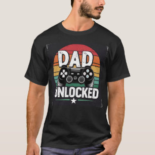 Dad Level Unlocked Funny New Dad Jokes Gift T-Shirt