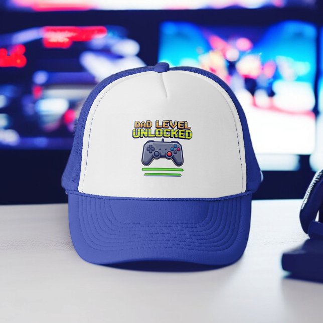 Dad Level Unlocked | Gamer Dad First Father's Day Trucker Hat (Creator Uploaded)