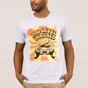 "Dad Level Unlocked - Gamer Fist Tee" T-Shirt