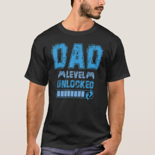 Dad Level Unlocked Gamer Pregnancy Soon To Be Fath T-Shirt