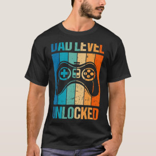 Dad Level Unlocked New Dad Father's Day Gamer Dad T-Shirt