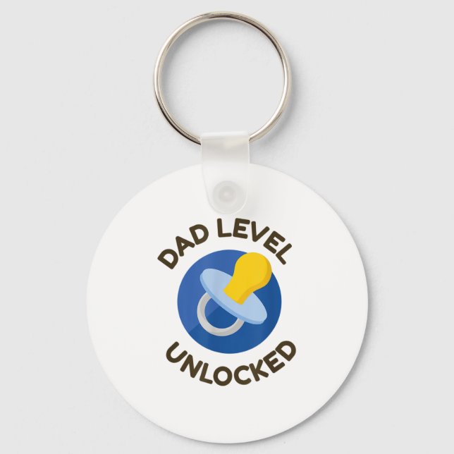 Dad Level Unlocked New Daddy Gifting Ideas  Key Ring (Front)